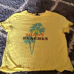 no shady beaches yellow shirt